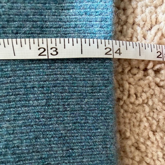 NWT Garnet Hill Braided Cashmere Sweater in Slate Blue - Picture 6 of 9